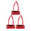 6Pcs Red Fire Sprinkler Head Cover Plates Iron Protective Guards 1