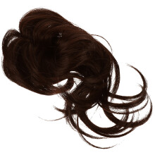 4Pcs Light Brown Clip on Hair Extensions Comfortable Plastic Clips
