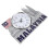 3Pcs Silver Zinc Alloy Twin Tower Clock Decorative Retro Desktop Clock 1