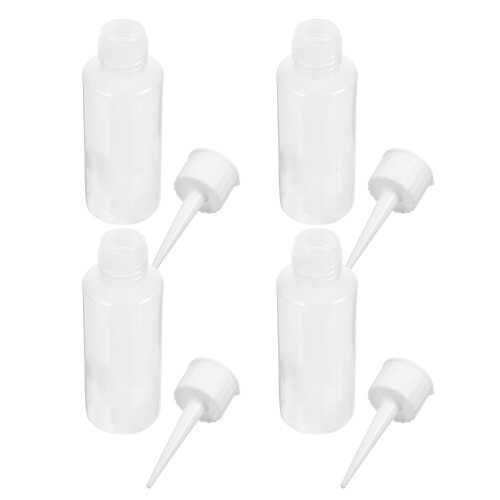 16Pcs White Plastic Squeeze Bottles for Glue Storage Solutions