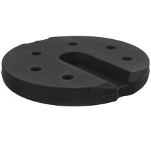 2Pcs Black Metal Round Lamp Base for DIY Desk and Floor Lamp Support