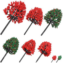 190Pcs Miniature Plastic Trees Assorted for Model Train Scenery Craft
