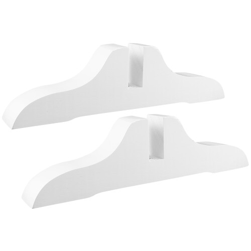 8Pcs White Wooden Room Divider Base with Strong Brackets