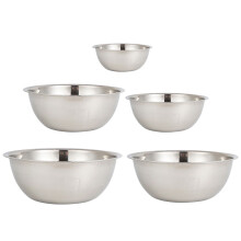 10Pcs Multi-Use Stainless Steel Mixing Bowls Silver Kitchen Prep Bowls