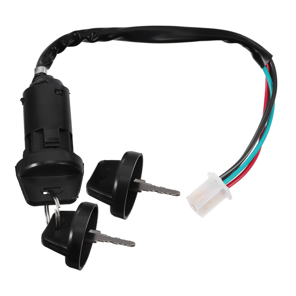 5Pcs Starter Ignition Switch With Key For Motorcycle Scooter Black 3642272450939