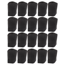 100Pcs Soft Disposable Chef Hats Black One-Off Anti-Fouling Caps