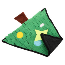 2Pcs Plush Green Pet Foraging Mat Slow Feeder Household Snuffle Pad