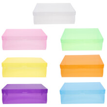 14Pcs Plastic Shoe Container Boxes Stackable Assorted Color Storage