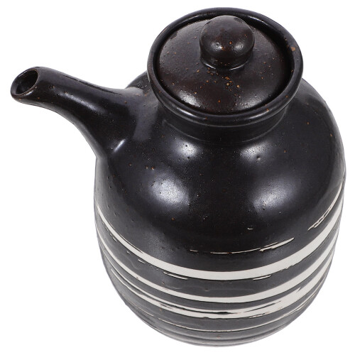 3Pcs High-Grade Black Sauce Dispenser Sturdy Ceramic Kitchen Jar