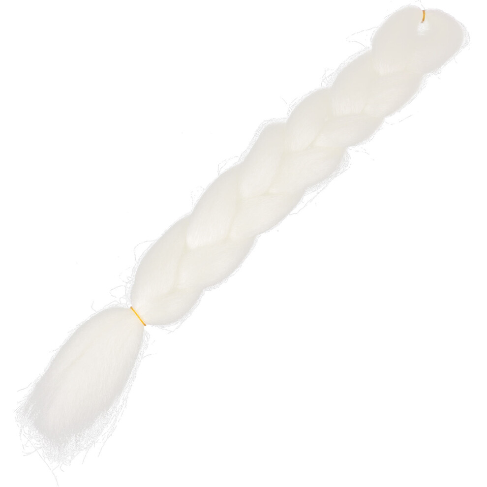 Vaguelly 5Pcs White Glow In The Dark Braiding Hair Extensions For Women Party