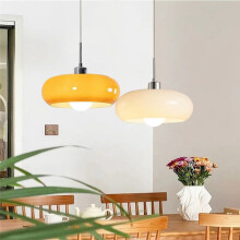 Vintage Glass Pendant Lights for Restaurant Bar Living Room Kitchen Bedroom Ceiling Lights Indoor LED Lighting Fixtures Ceiling White