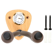 4Pcs Electric Guitar Wall Mount Hooks with Humidity and Temp Monitor