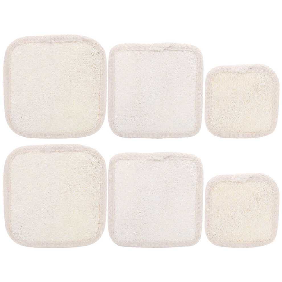 Ohphcall Beige 18Pcs Compact Bath Loofah Sponge Body Scrubber For Smooth Skin