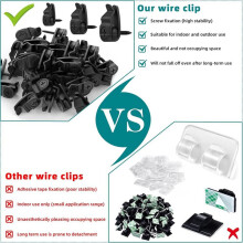 Outdoor String Lights Clips, Cable Hanger Hooks for Hanging Fairy Lights, Holiday Decor 50 Pack