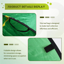 Foldable Garden Leaf Collector Bag Garden Waste Bag Reusable Leaf Catcher for Lawn Yard Cleanup Garden Tool