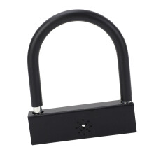 High Security Motorcycle U Lock with 110dB Alarm, Metal Construction