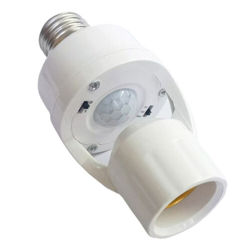 E27 LED Bulb Holder with PIR Motion Sensor 110-240V Bubble  Infrared Sensing Adjustable Lamp Base 2