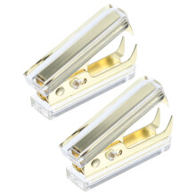 10Pcs Small Staple Remover Tool Golden ABS Office Supply Accessory