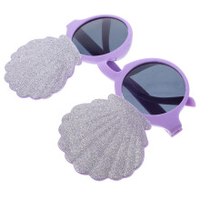 5Pairs Purple ABS Hawaiian Eyeglasses Fun Party Photo Props