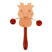 4Pcs Wooden Baby Hand Rattles Musical Toy for Infant Play