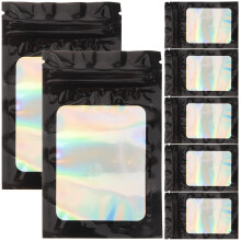 400Pcs Clear Black Candy Pouches Sealed Multi-Use Small Business Bags