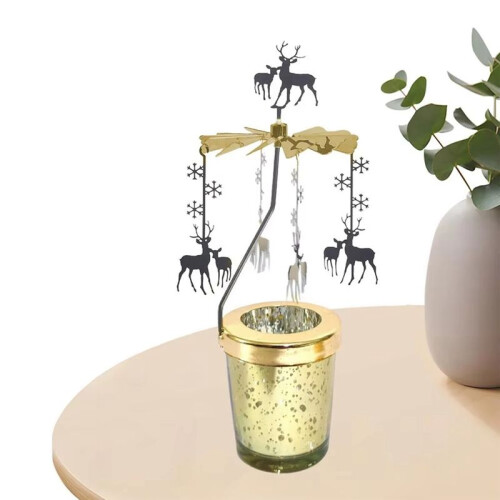 Rotating Candle Holder  Candlelight Dinner Props Rotating Projection Candle Holder,Deer 2