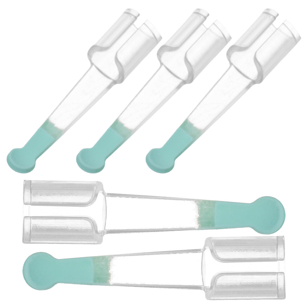 Happyyami 10Pcs Plastic Ear Cleaning Spoons Sky-Blue Replaceable Silicone Tips
