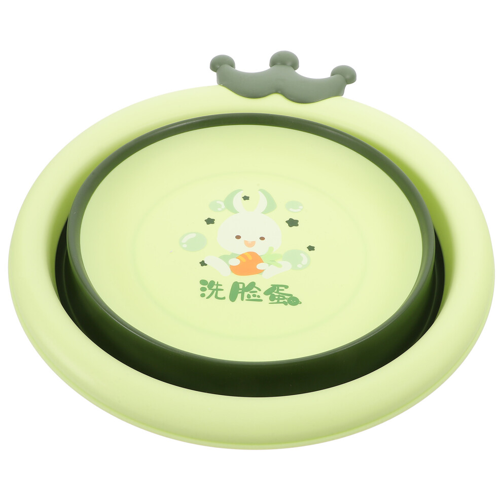 3Pcs Collapsible Baby Wash Basin Portable Tub For Travel Light/Green Vaguelly