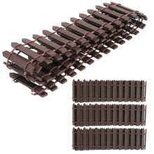 20Pcs Coffee Miniature Wooden Garden Fence Durable Flexible Decoration