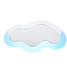 2Pcs Acrylic Cloud Shaped Wall Mirror Bathroom Decor Sky-Blue