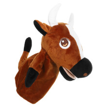 3Pcs PP Cotton Cattle Hand Puppets for Home Playtime