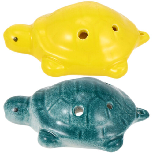 10Pcs Creative Ceramic 6-Hole Ocarina Beginner Musical Instrument Set