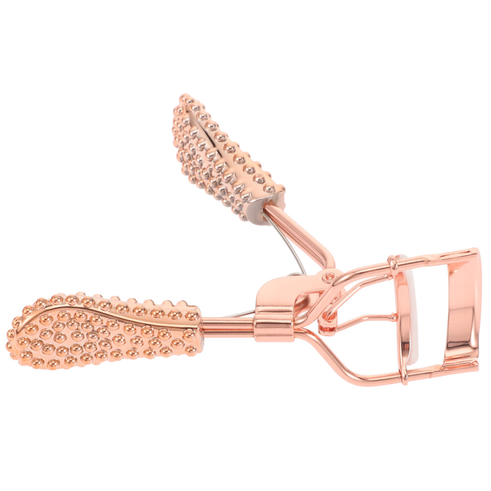 Vaguelly Gold 3Pcs Metal Rose Eyelash Curlers Portable Lash Curling Tools