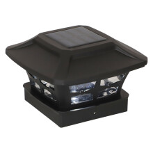 2Sets Durable ABS Solar Pillar Lamps Outdoor Waterproof Garden Lights