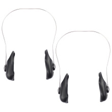 10Pcs Black Salon Ear Protectors for Hair Coloring with Lanyard Design