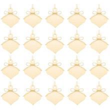 200Pcs Blank Wooden Slices Beige DIY Wood Pieces for Christmas