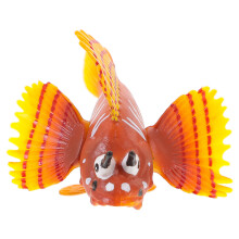 5Pcs Orange Plastic Fish Models Realistic Simulation Animal Figurines
