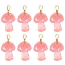 24Pcs Miniature Crystal Mushroom Charms for Necklace and Earrings