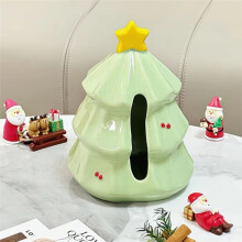 Household Tissue Box for Christmas Ceramic Tissue Holder Box Festive Decorative Tissue Box Holder Stylish Tissue Box