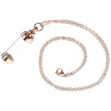5Pcs Rose Gold Pet Ashes Urn Necklace Stainless Steel Keepsake