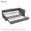 3ft Single Velvet Daybed with Pull-out Trundle Velvet Upholstered Sofa Bed 6