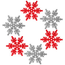 32Pcs Christmas Felt Snowflake Coasters Non-Skid Decorative Cup Mats