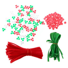 4Sets Christmas Decorations Kit Assorted Colors DIY Beaded Ornaments
