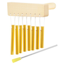 3Sets Kids 8-Tone Wind Chime Percussion Instrument Solid Aluminum Gold