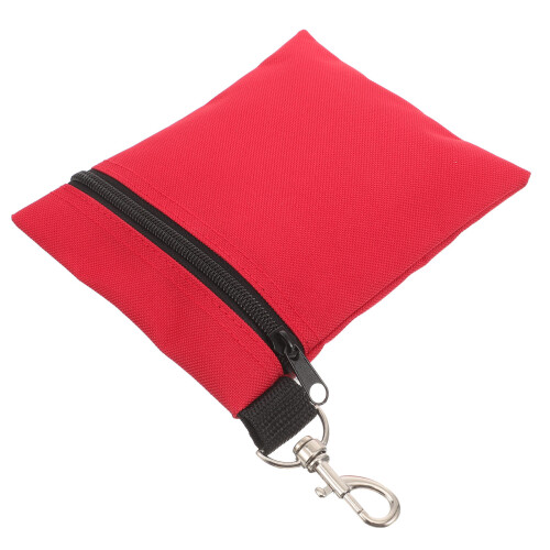 5St Herbruikbare Rood Nylon Golfs Tas Met Handige Rits