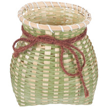2Pcs Wear-Resistant Bamboo Fish Container Easy Carry Fishing Accessory