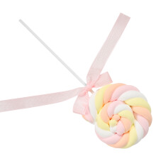 4Pcs Fake Pink Lollipop Ornaments Resin Photo Props Party Scene Decor