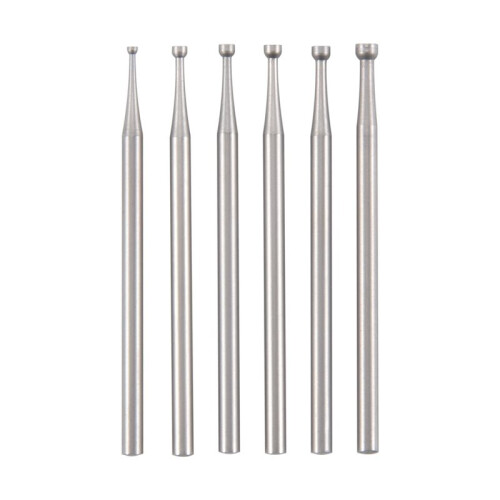 6 Pcs Round Cup Burr - 3/32Inch Shank Jewelry Making Burs Wire Rounder Bits