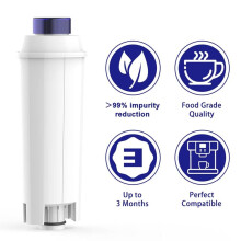 3PCS Soft Water Filter Water for DLSC002 Coffee Machine DLS C002, 5513292811,CFL-950,SER3017,ECAM ESAM Series