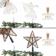 Christmas Tree-Topper Holder Universal Adjustable for Stabilizing and Supporting Top Decors Fits Various Treetops